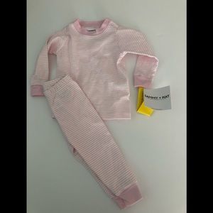 Sammy + Nat pink stripe pajamas.  12/18. NWT